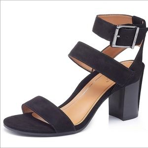 Vionic Black Ankle Strap Sofia Heel Sandal 9